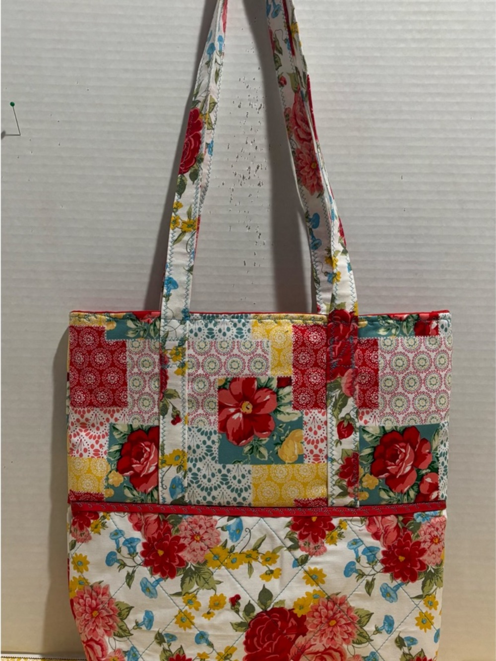 NEW COUNTRY PIONEER WOMAN VINTAGE QUILTED HANDMADE TOTE BAG - Picture 2 of 3